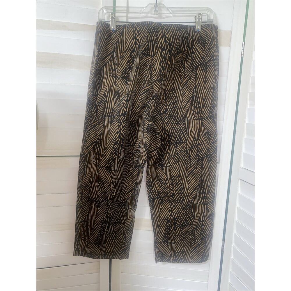 White Stag Cropped Pants Women's 14 Multicolor Animal Print Cotton Stretch - Picture 5 of 7